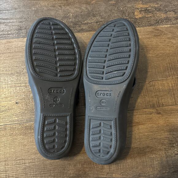 Women’s Croc Sandals Patricia Wedge 9 Black - Picture 5 of 5